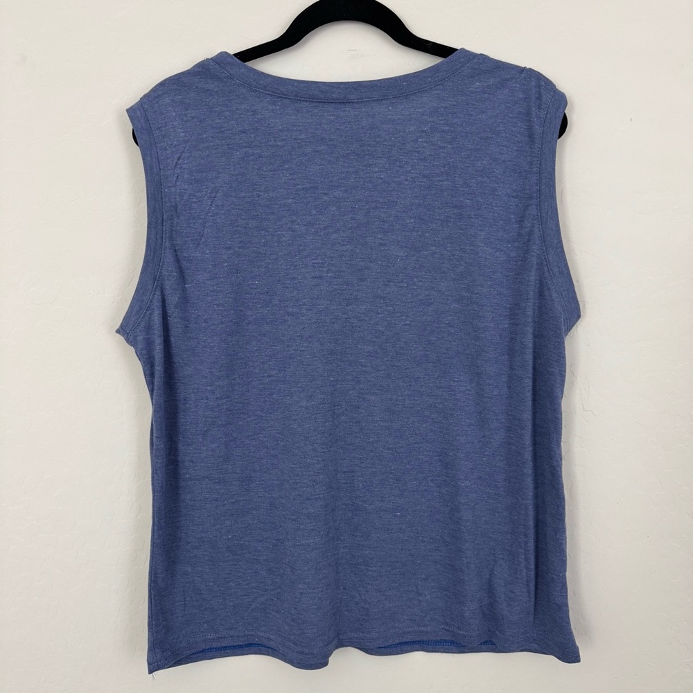 Women's Blue Sleeveless Moon Phase Lotus Top - XXL - Picture 2 of 3